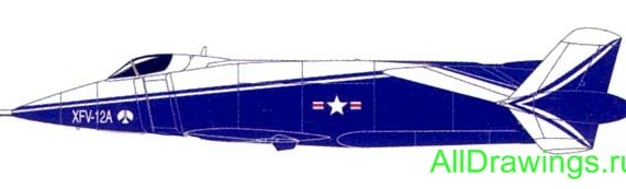 Rockwell XFV-12 aircraft drawings (figures)